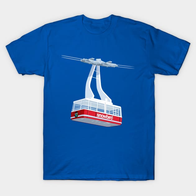 Snowbird Ski Resort T-Shirt by steveashillustration1971